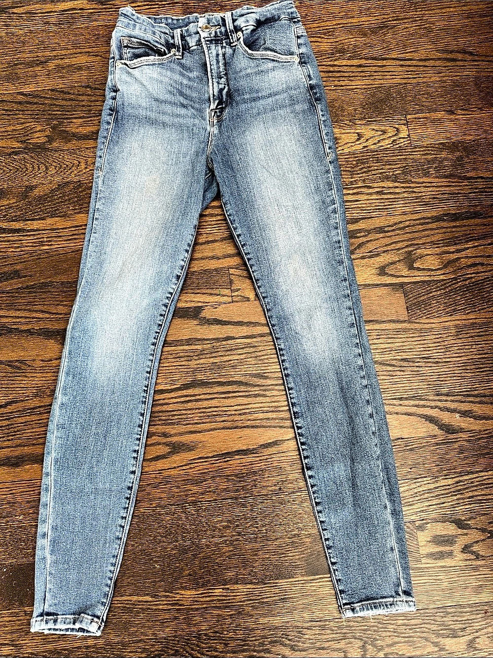 Good American Good Waist Skinny Jeans Blue Waist 28